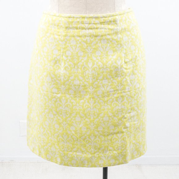 VTG 6 90s Jacquard Damask Print Mini Skirt Neon - Picture 14 of 14